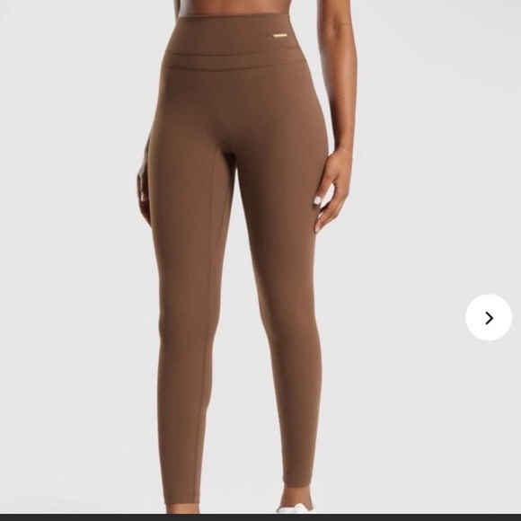 Gymshark Pants - Gym Shark Whitney Simmons Leggins Dandelion Brown XS